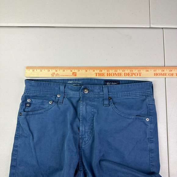 Adriano Goldschmied The Everett Slim Straight Blue Houndstooth Pants 32x30 - Picture 9 of 11